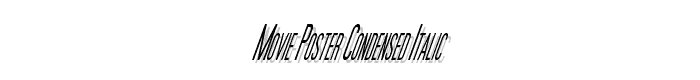 Movie Poster Condensed Italic font